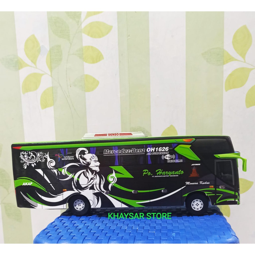 Miniatur bus bis JB3 Haryanto BIMA HIJAU