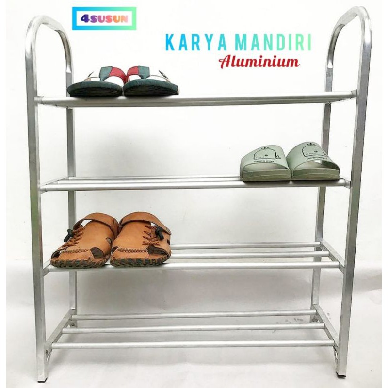 [PROMO] RAK SEPATU BAHAN ALUMINIUM BERKUALITAS 5 SUSUN,4 SUSUN,3 SUSUN