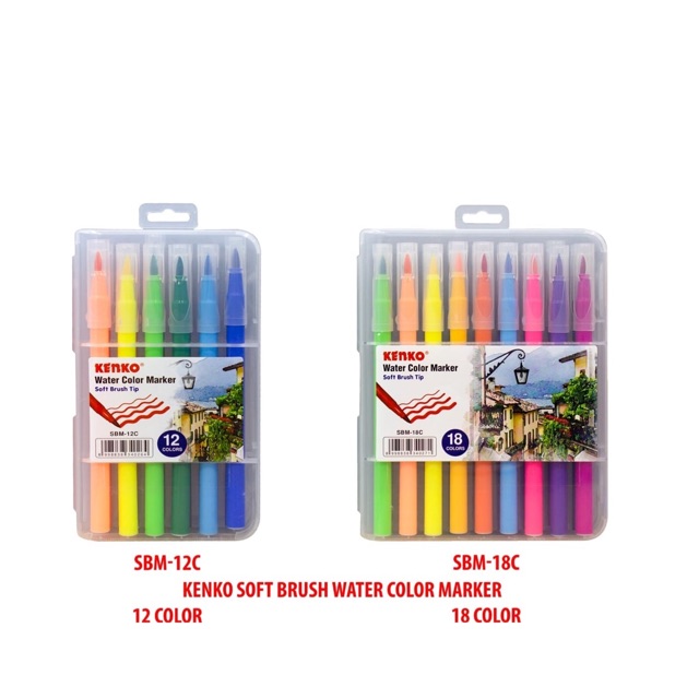 

KENKO Brush Pen / Brush Water Color Marker 18 Warna