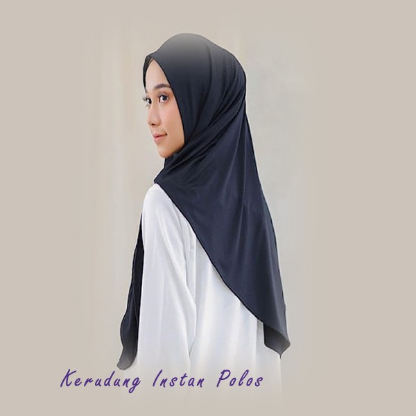 Jilbab Hijab Kerudung Segi Empat Segiempat Instan Instant Bergo Khimar Panjang Syari Polos Motif Jum