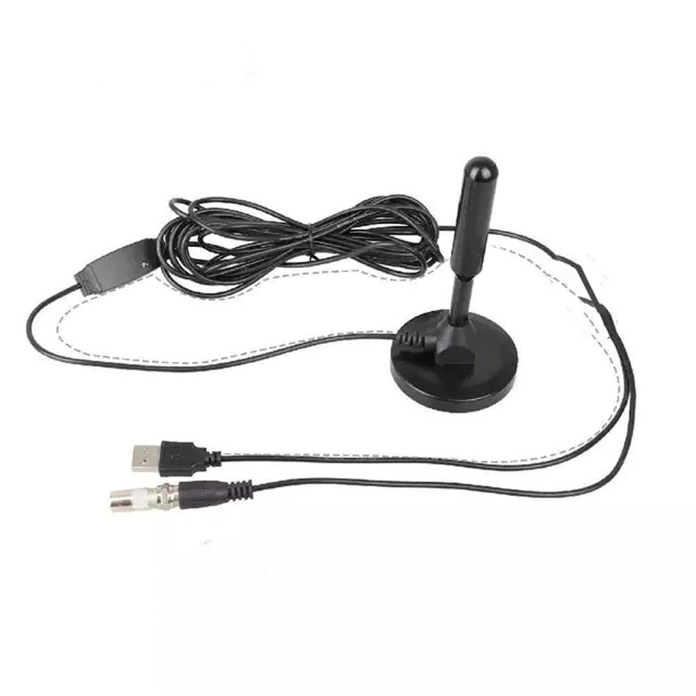 Antena TV Tabung atau Digital Indoor USB DVB-T2 High Gain 25dBi - EL05 - Black