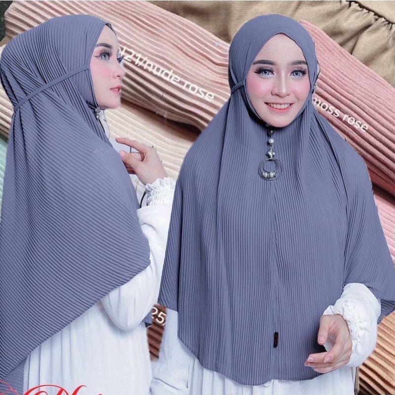 HIJAB BERGO MARYAM PLISKET NON PET JUMBO XL INSTAN CERUTI TERBAIK (BISA COD)