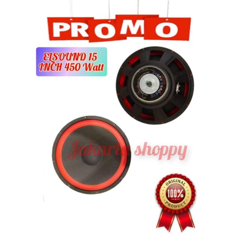 Speaker Woofer ELSOUND 15 Inch RED SERIES 450 Watt Original