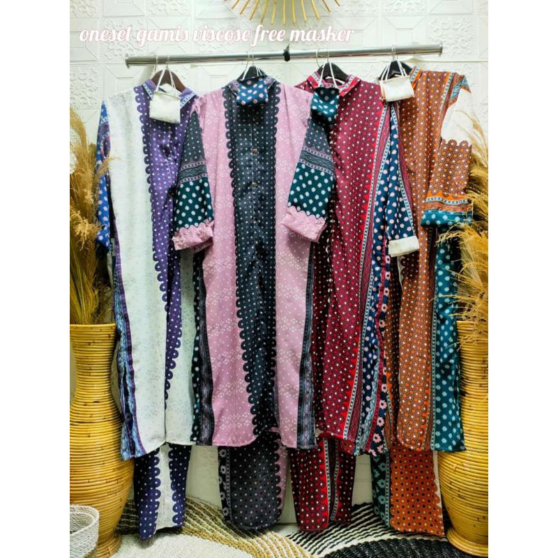 NEW ONESET LONG GAMIS JUMBO WOLFIS FIT TO XXL, LD -/+118CM // SETCEL KEMEJA LONG GAMIS