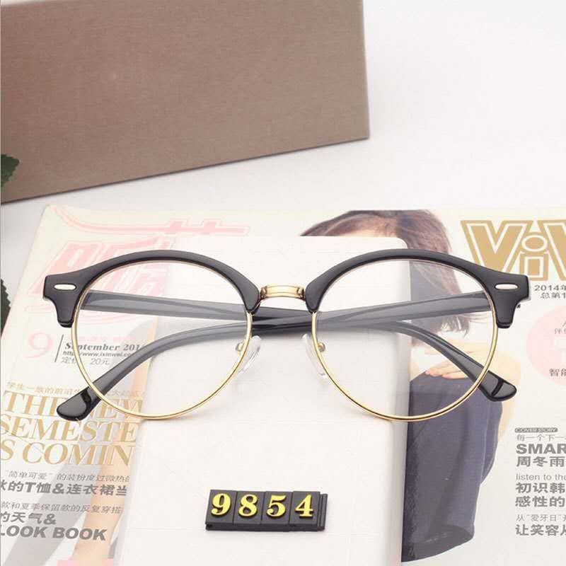 (27AN.ID) Kacamata KM32 Optik Flat Vintage Anti Radiasi UV400 untuk Pria / Wanita B13-6