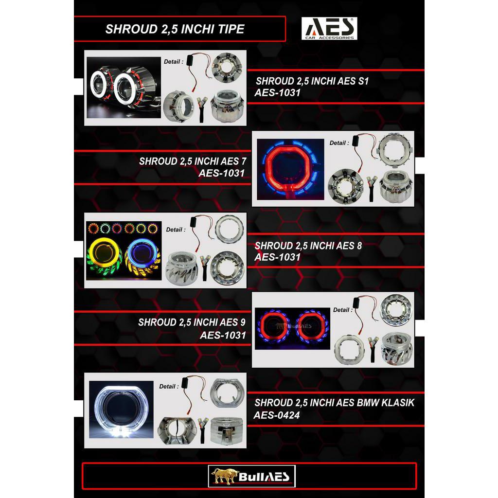 Shroud Projector AES S1/7/8/9/Sx1 2.5 Inchi