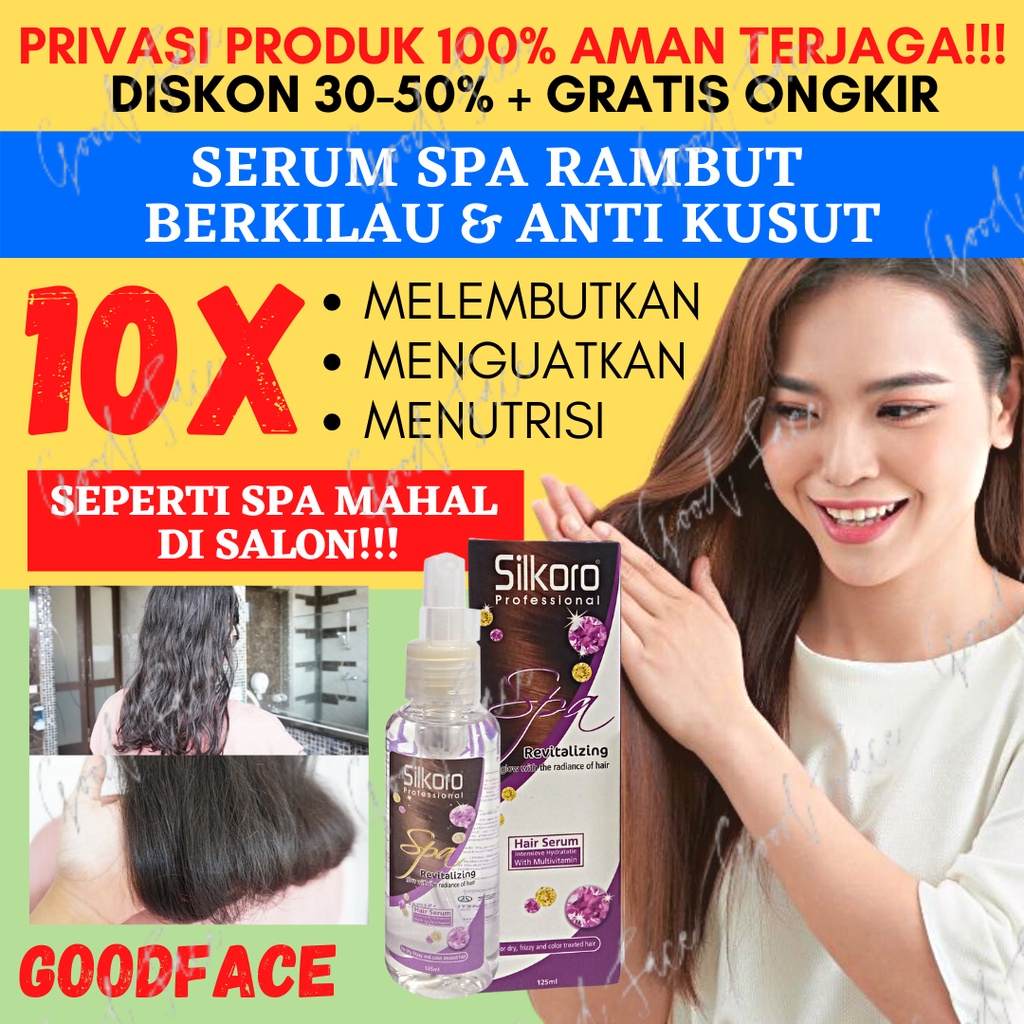 SERUM RAMBUT KERING - PERAWATAN RAMBUT - SILKORO PROFESSIONAL SPA HAIR SERUM 125ML - VITAMIN RAMBUT SILKORO SPA