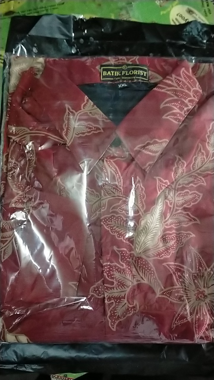 Peksi Seling Merah Kemeja Batik Pria Full Furing Bahan Katun Primisima
