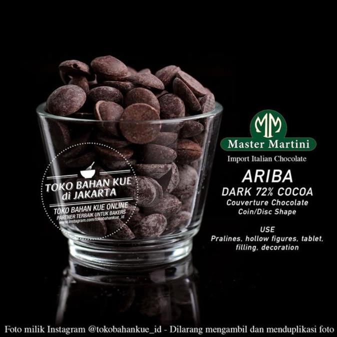 

Master Martini ARIBA 72% 1kg Dark Couverture Chocolate Cokelat Coin