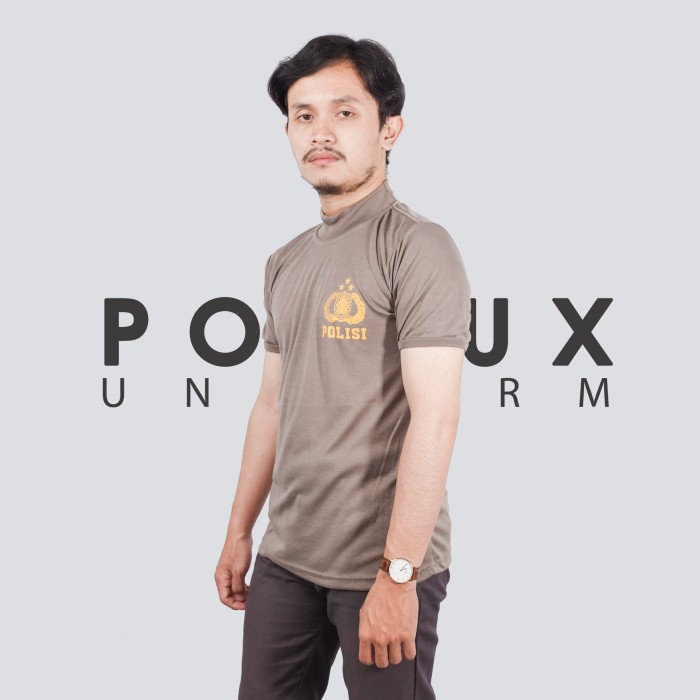 KAOS POLISI BAJU POLISI KAOS DALAM POLISI KAOS POLISI COKLAT HIGHT QUALITY