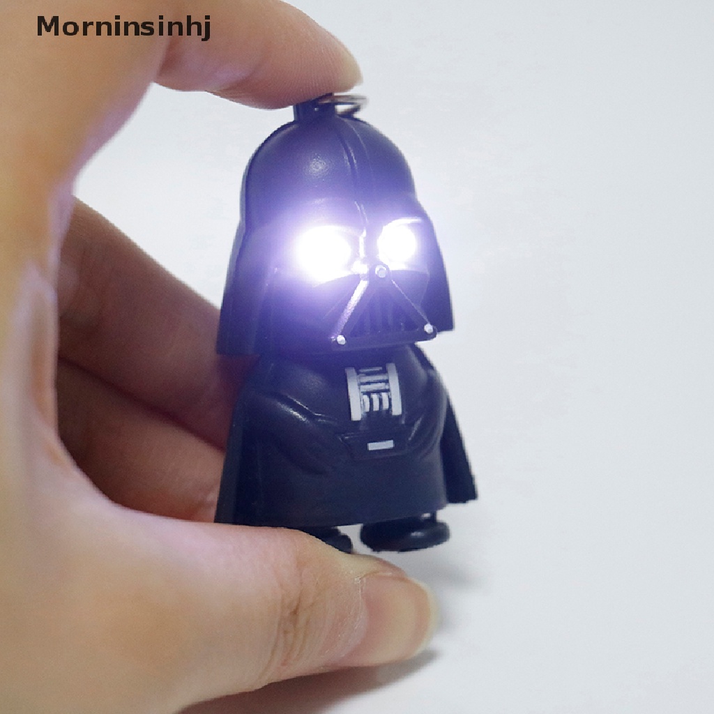 Mornin Star Wars Keyring Light Black Darth Vader Pendant Gantungan Kunci LED Untuk Hadiah Pria id