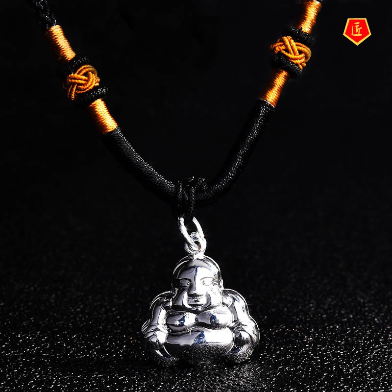 [Ready Stock]Maitreya Necklace Avalokiteśvara Pendant Double-Sided Portrait S925 Silver