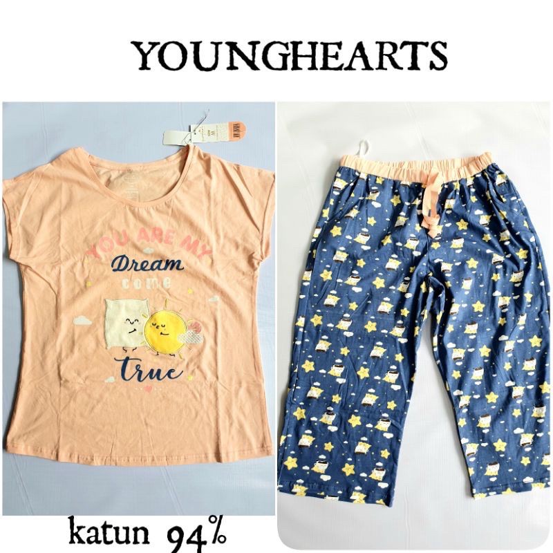 BAJU TIDUR SETELAN DEWASA YOUNG HEARTS 803 - You are my Dream Come True