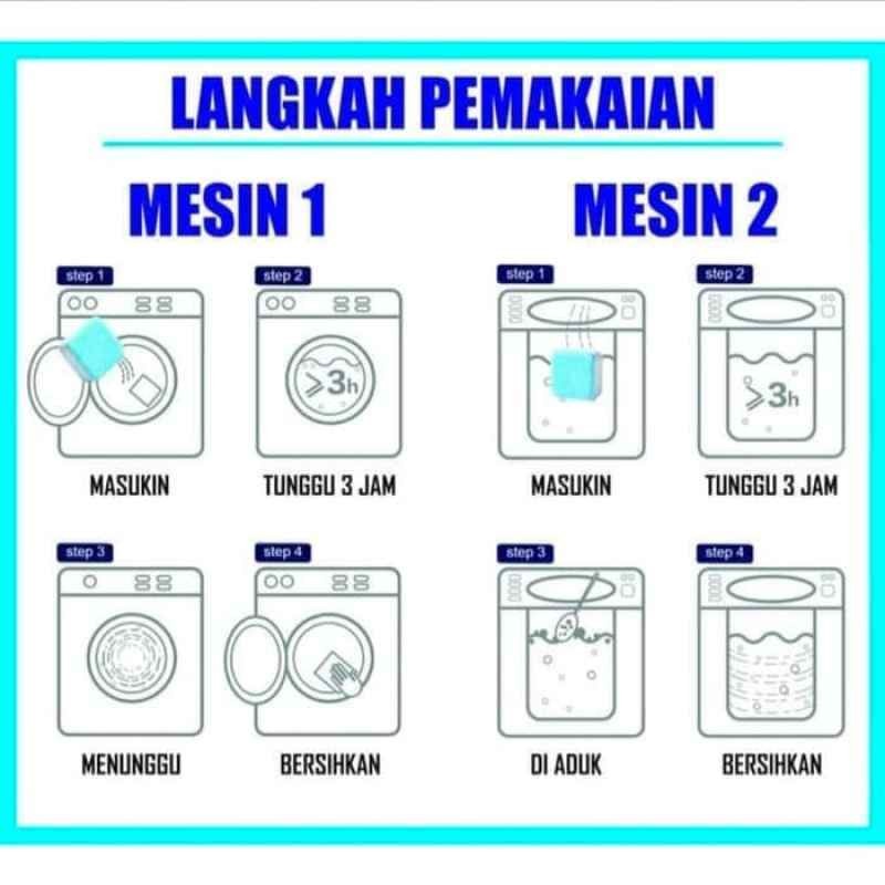 Deep Cleaning Washing Machine/Tablet Pembersih Mesin Cuci Obat Anti Bakteri Kotoran 1PCS