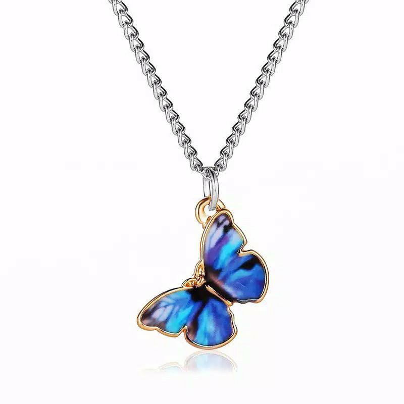 WB270 Butterfly Necklace Kalung Liontin Kupu Kupu Yoo Na-Bi Park Jae-Eon