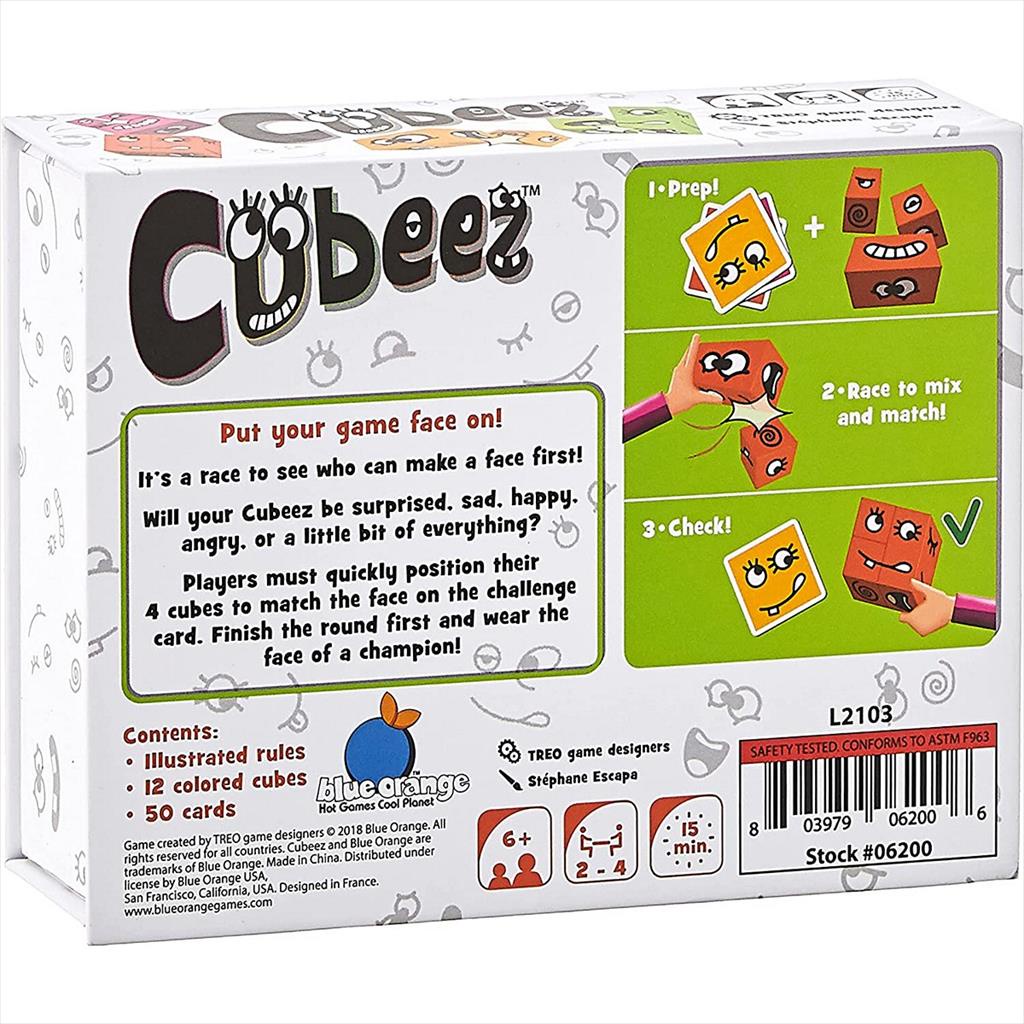 Cubeez Board Game Blue Orange Games Original