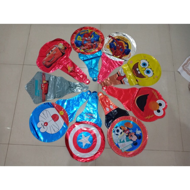 Balon foil pentungan tenis tongkat doraemon unicorn hello kitty princess captain america part 2