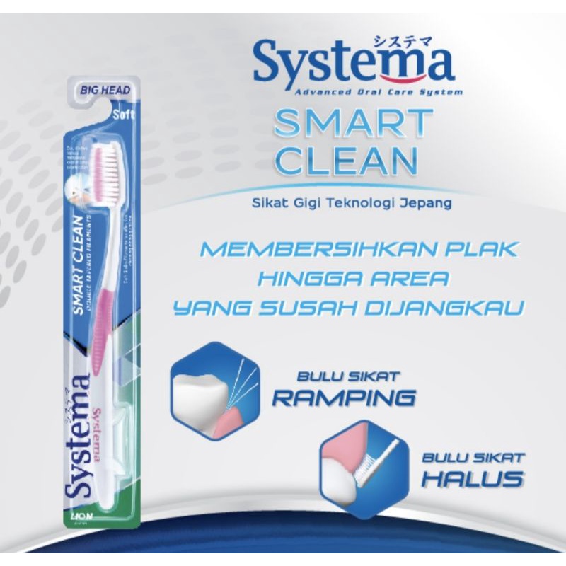 Systema Sikat Gigi Smart Clean Soft/Sikat Gigi Bulu Halus