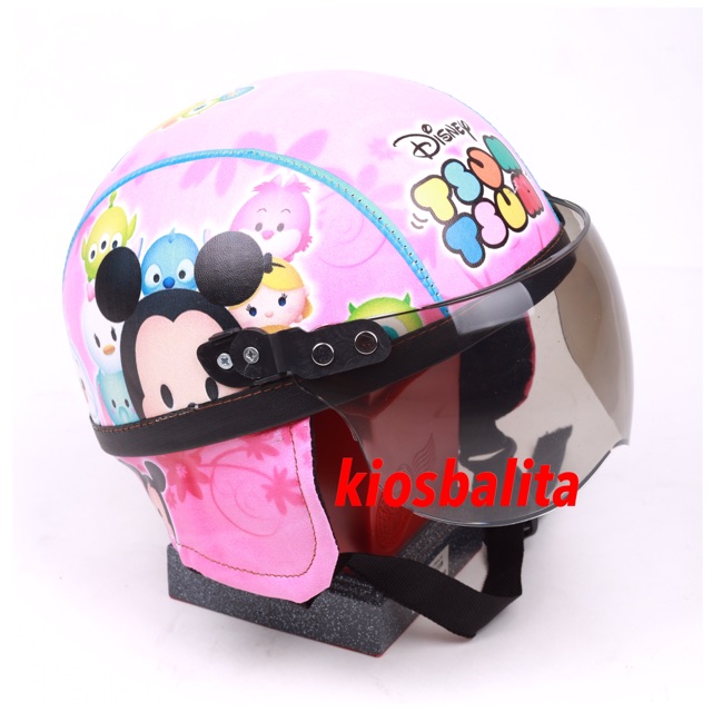 FREE BUBBLE WRAP!! BESS PRINTING HELM RETRO ANAK/HELM SHINCHAN ANAK/ HELM KARAKTER TSUM TSUM