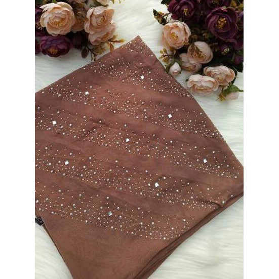 [PML] {COD } Segiempat Pesta Payet Swarovski Bella Bugis Square Hijab Pesta ✅