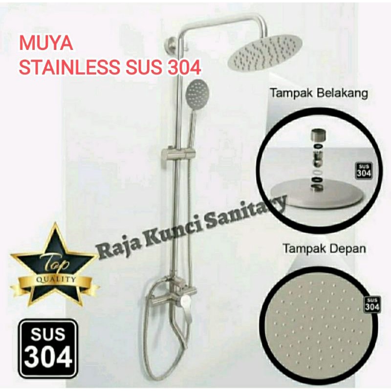 Shower Column/Kran Panas Dingin/Shower Tiang Stainless SUS 304 Tebal