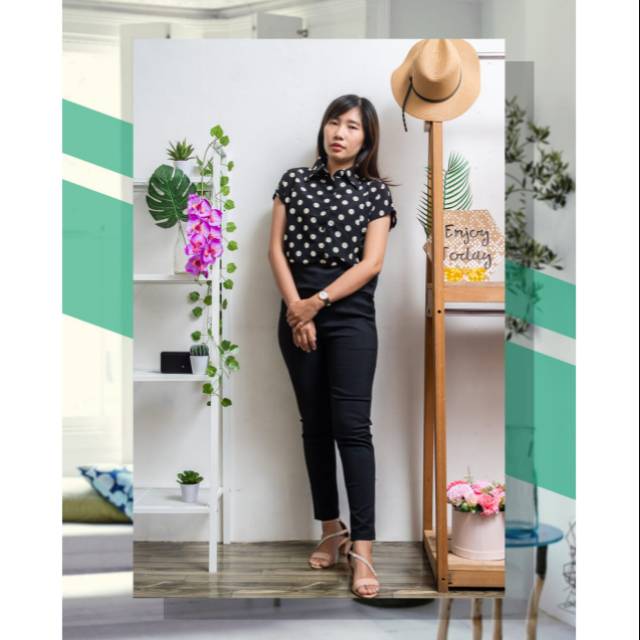 B0174 - MARSHA POLKA SHIRT - ALOHATIQ