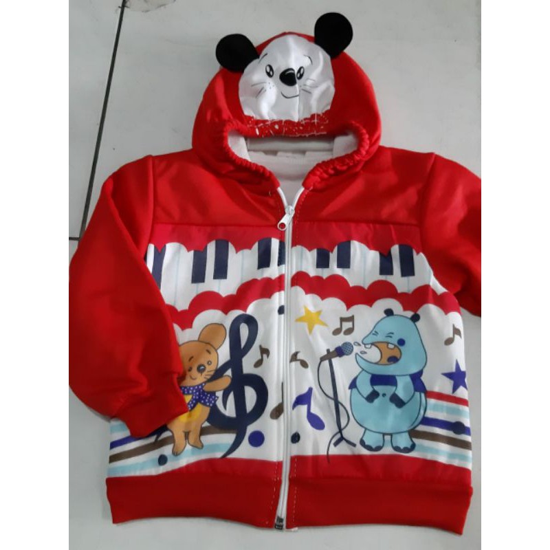 MANTEL JAKET ANAK KARAKTER TOPI HALUS