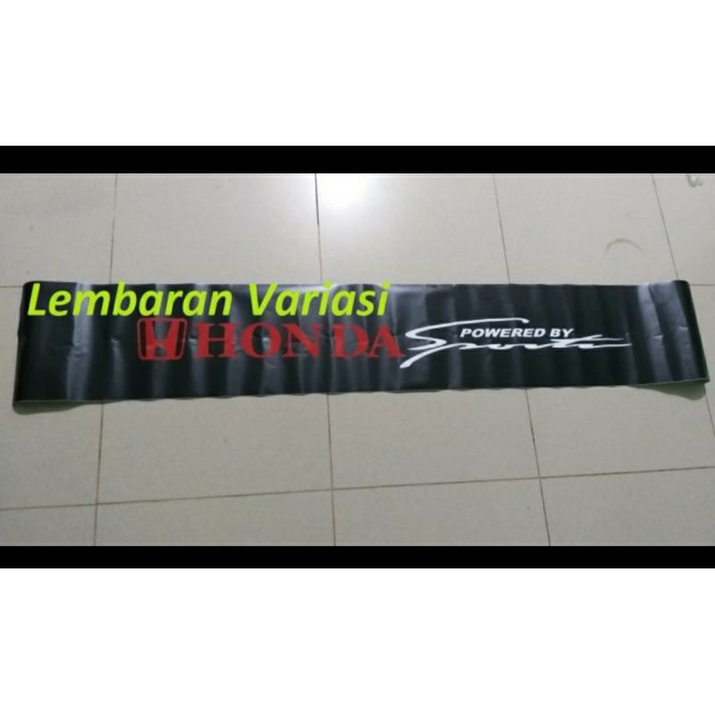 Stiker mobil kaca depan HONDA with background hitam black