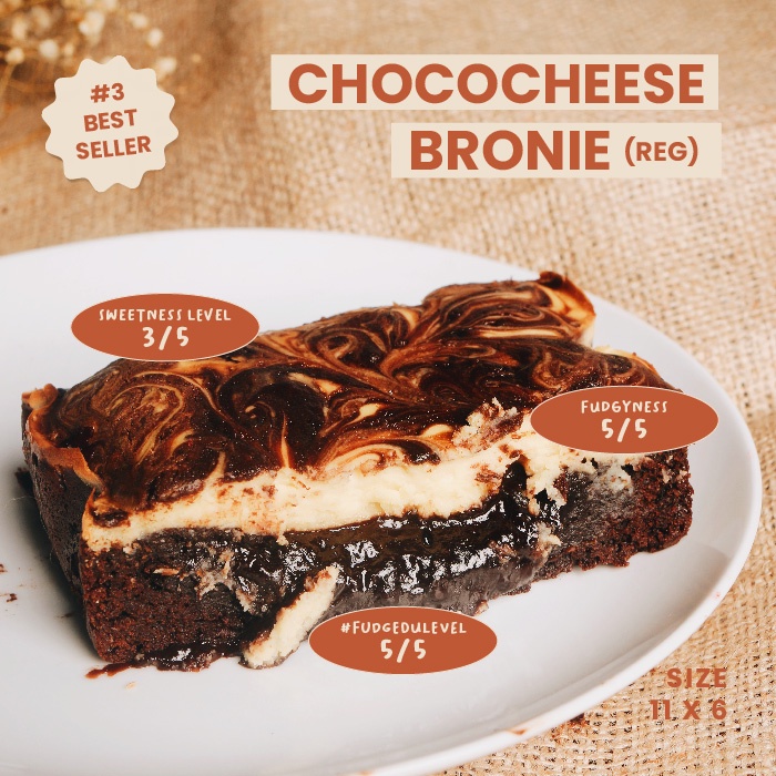 

Choco Cheese Bronie Reguler