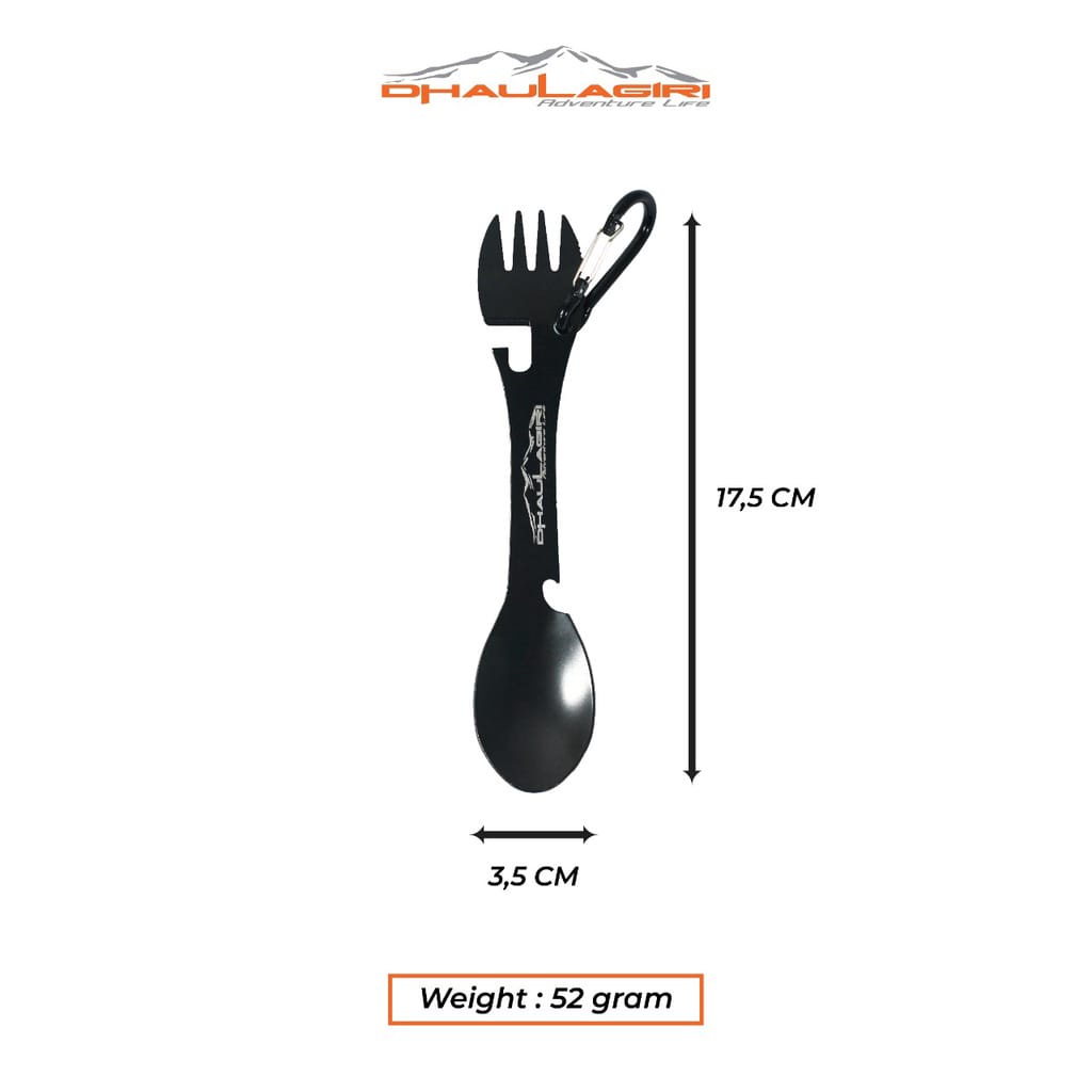 (COD) DH Spork Steel 02/sendok lipat multifungsi/sendok portabel stainless steel