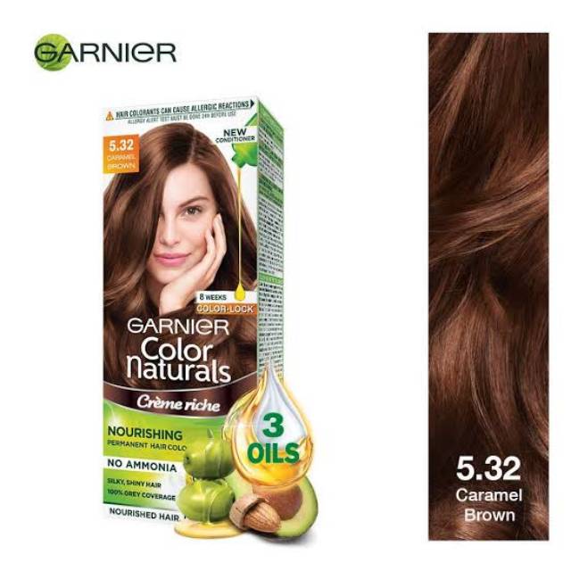 Garnier Color Natural 532 Caramel Brown Coklat Caramel