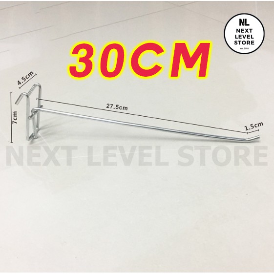 Stainless Hook 10 15 20 25 CM Tebal 5MM Gantungan Cantolan Ram Display