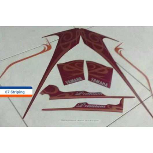Sticker Motor Yamaha Fino Premium 2017 Ungu
