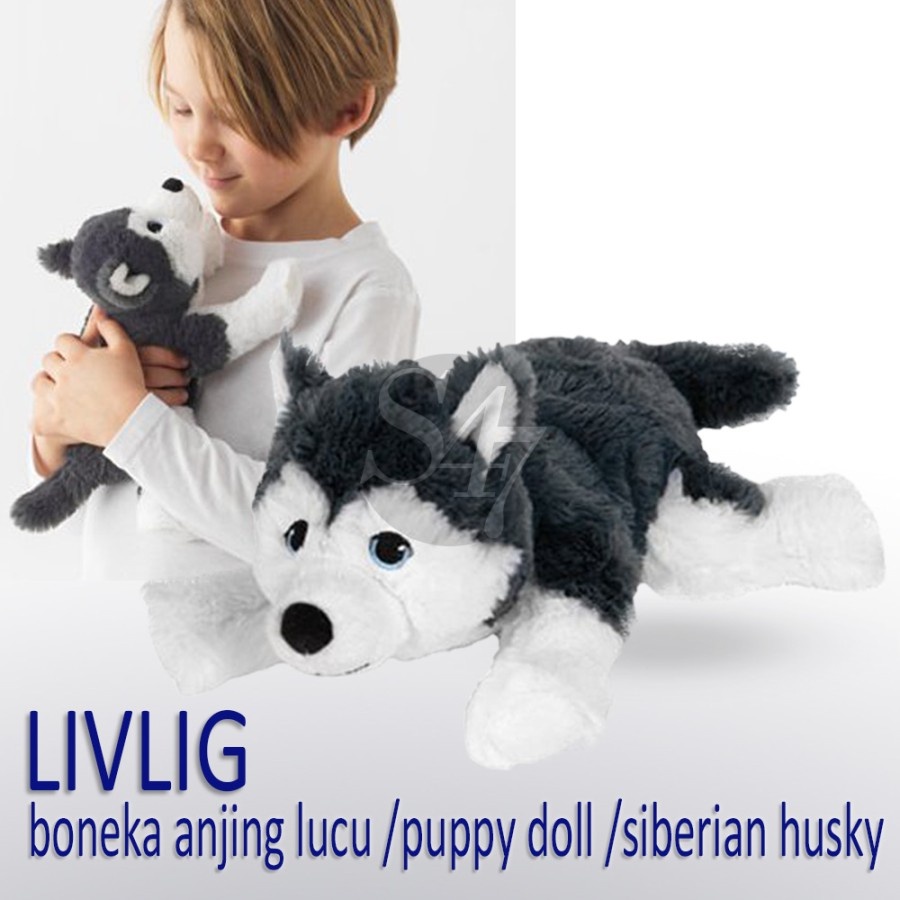 LIVLIG puppy doll boneka bentuk anjing lucu / siberian husky