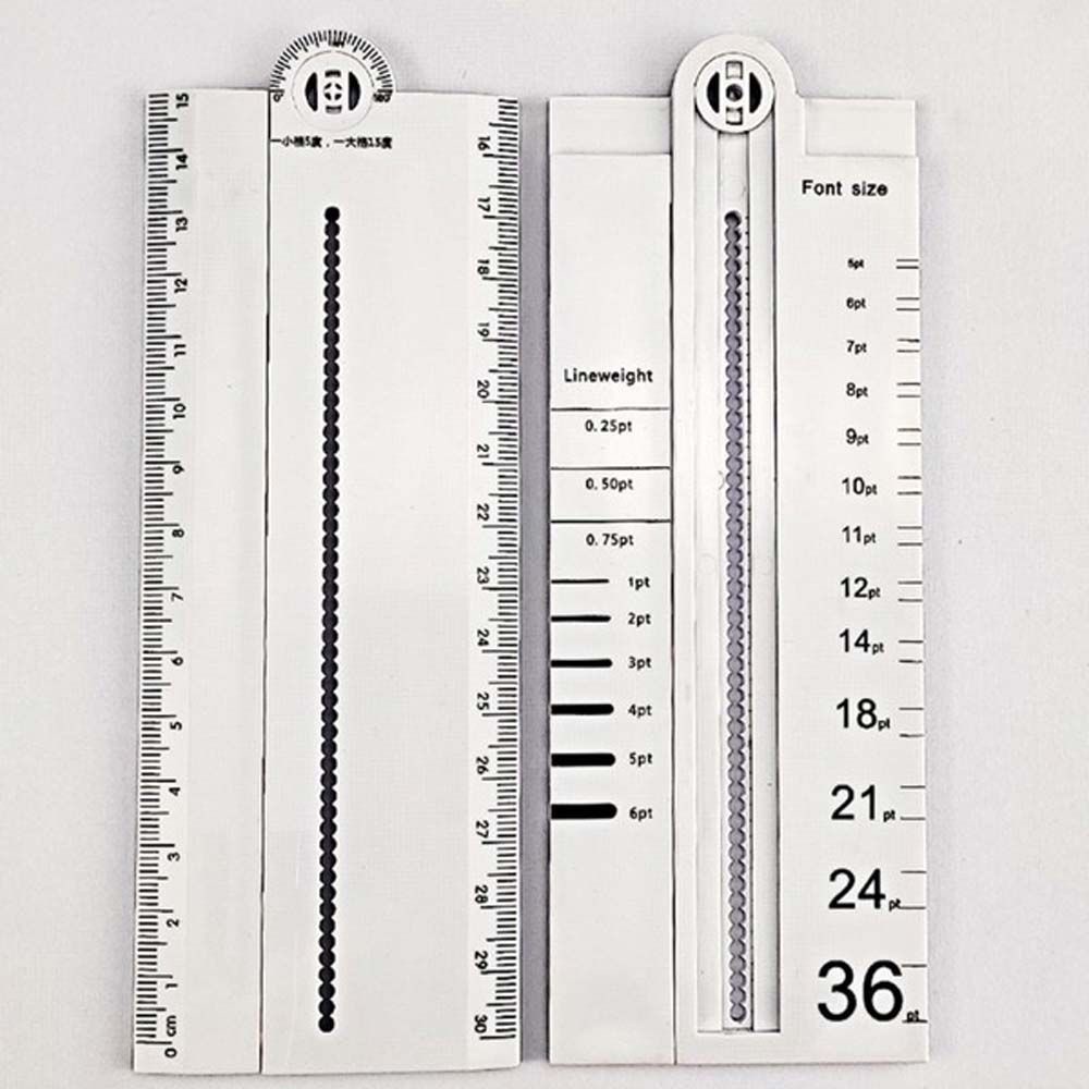 LANFY Transparent Protractor Plastic Drawing Tool Rectangle Ruler 30cm Simple Style Angle Stationery Supplies Student Compass parallel Ruler/Multicolor