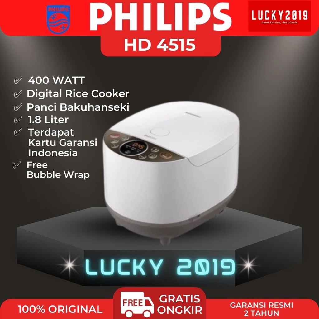 Rice Cooker Digital Philips Magicom HD 4515  HD4515 PREMIUM 1.8L GARANSI RESMI