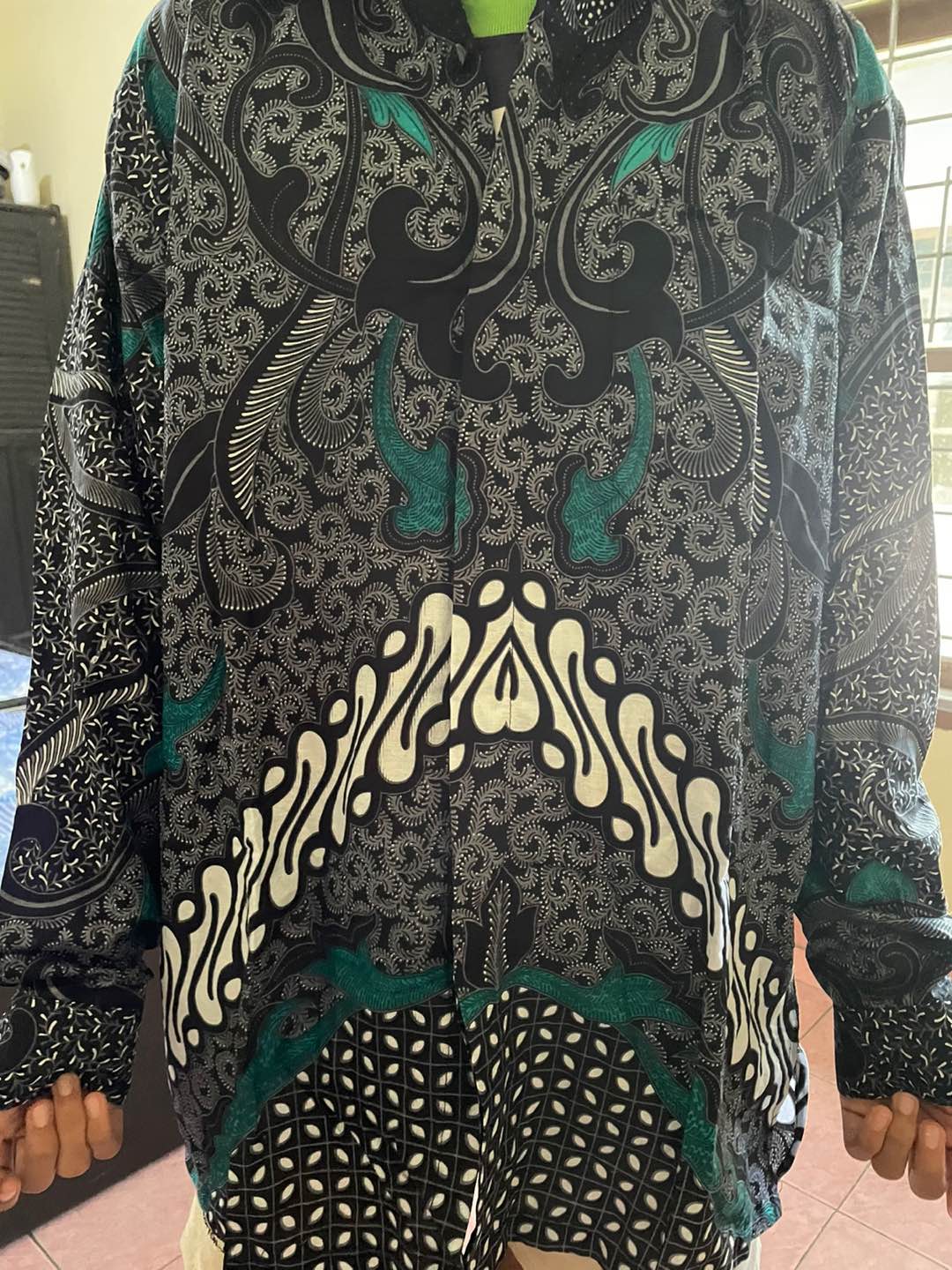 Tey-17 Batik Wanita Asj Sa Hrb026 Kenongo Kemeja Tosca Pendek