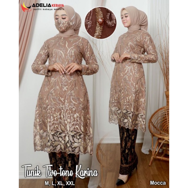 Setelan kebaya tille amelia + Rok plisket Set kebaya Kebaya set Setelan kebaya muslim wanita Set keb