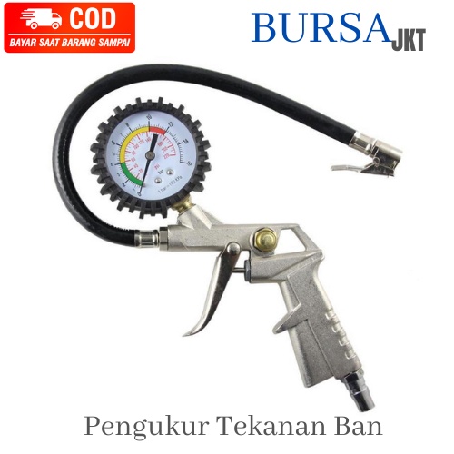 TIRE INFLATOR AIR PRESSURE GUN 3IN1 PENGISI/PENGUKUR TEKANAN ANGIN BAN