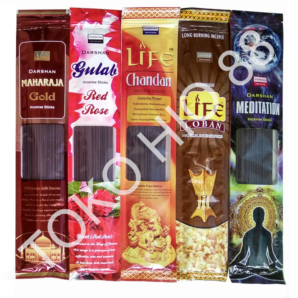 Hio India Dupa Wangi Buhur Aromaterapi Merk Darshan Incense Long Stick Aromateraphy 50 Batang