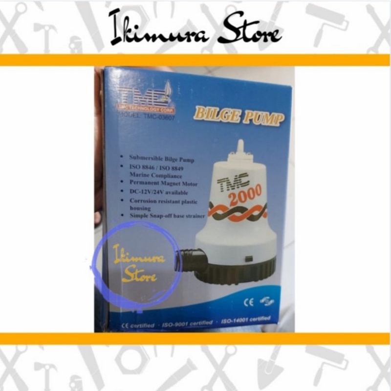 Bilge Pump 12V TMC 1000 / 2000 / 3000 Pompa Celup / Pompa Lambung Kapal