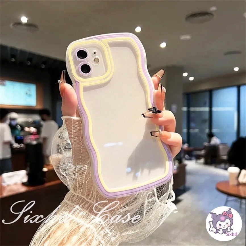 Samsung S20FE S22 Plus Ultra S21 S20 Ultra Plus Note 20 Ultra M12 M22 M32 M23 M33 M53 5G Candy Color Fashion Wave Pattern Phone Case Soft Cover