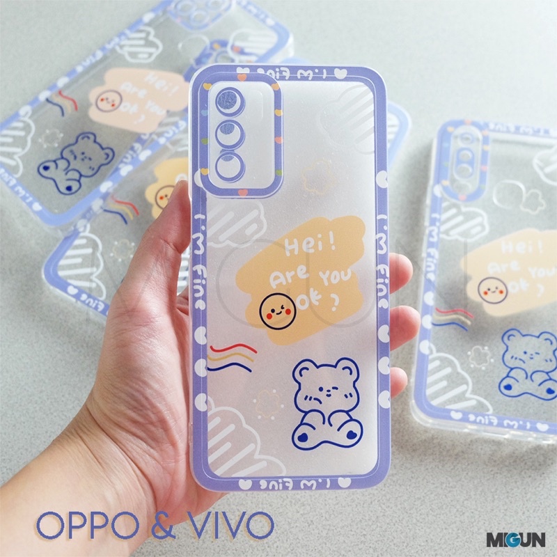 New! CUTE LAVENDER Case For OPPO REALME VIVO A12 A5S A11K A7 A53 A54 A15 A16 A1K C2 C12 C15 C20 C11 Y15 Y17 Y12 Y20 Y12i A74 A95 Y30 Y50 Y91 Y93 Y95 Y91C Y30 Y50