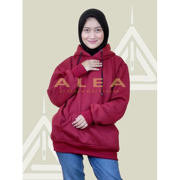 Sweater hoodie polos wanita size xl // hoodie polos tebal premium