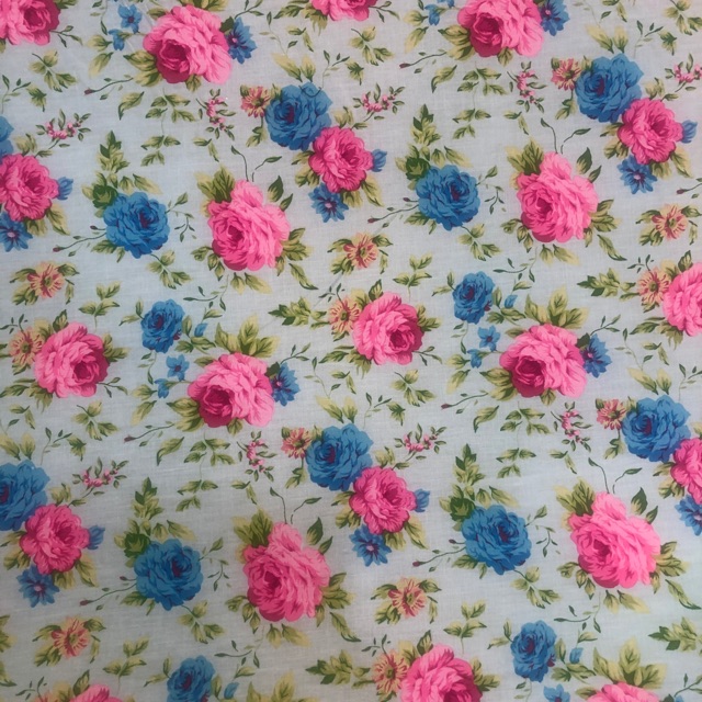 Kain katun Jepang warna biru muda