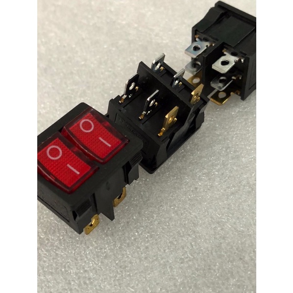 Saklar Rocker switch 6 pin MINI LAMPU DOUBLE 6 kaki ON OFF
