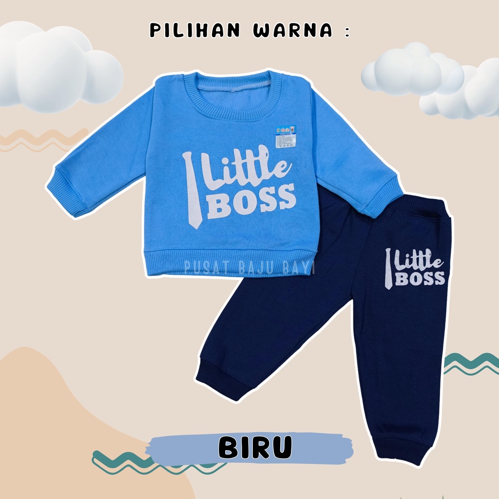 SALE 7.7 Setelan Jaket Bayi Anak 3 - 18 Bulan HB Collection, Setelan Sweater Anak LITTLE BOS