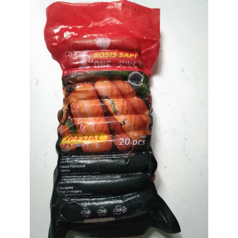 

Sosis sapi one suke 500gr isi 20