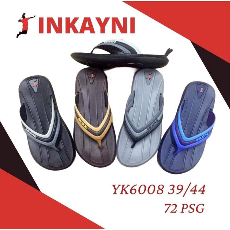 YK6008 Sandal Jepit Karet Pria Merek Inkayni Ukuran 39-44