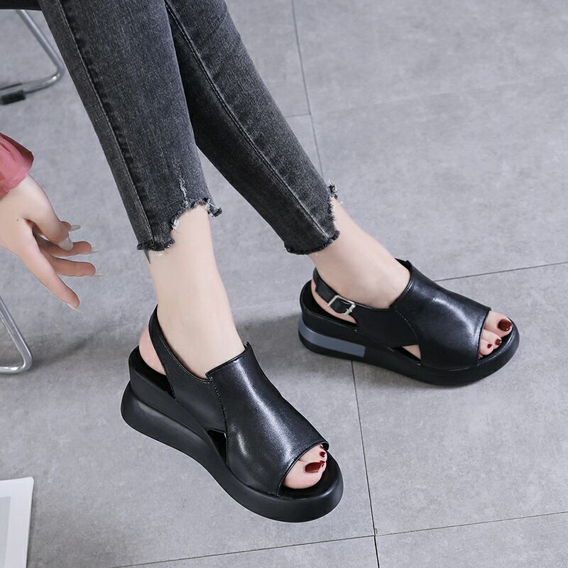 SN059- Sandal Wedges Wanita Fashion Import